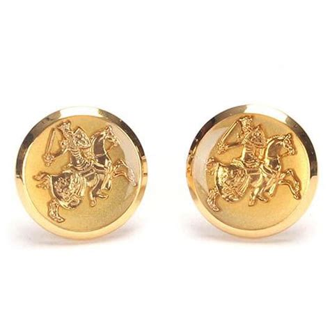 rectangle burberry equesstrian knight cufflinks